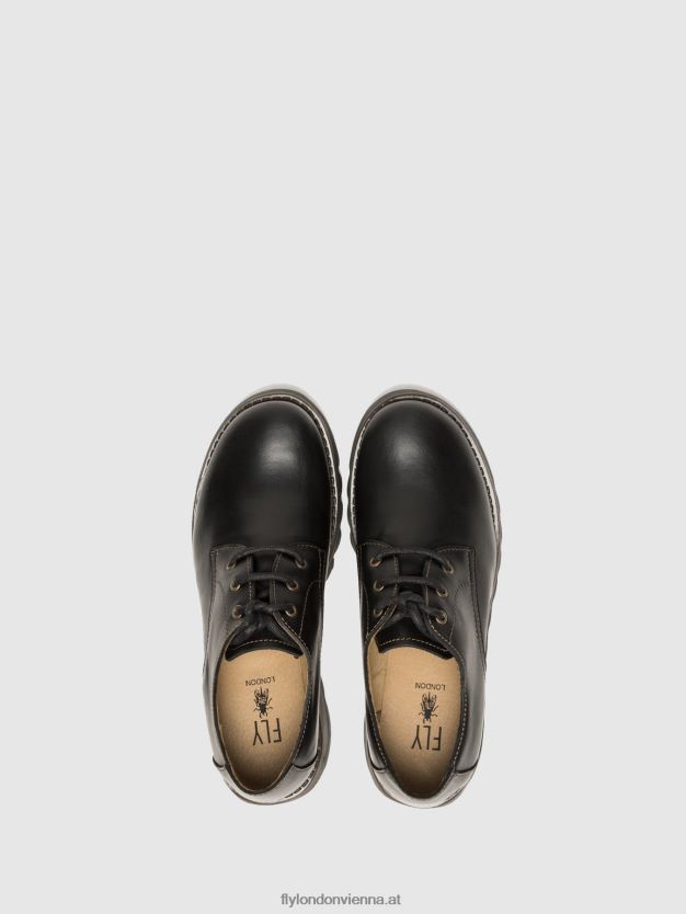 Derby-Schuhe simb389 Frauen Fly London ZV2XXB698 Schwarz