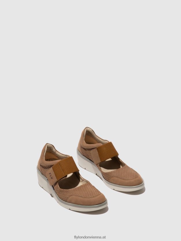 Klettverschlussschuhe naje583 Frauen Fly London ZV2XXB623 Sand