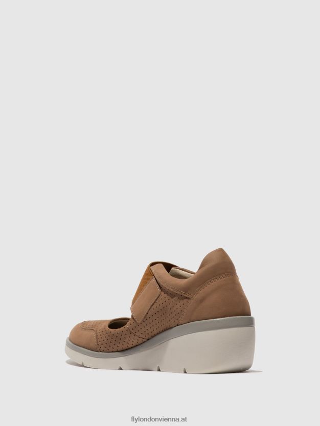 Klettverschlussschuhe naje583 Frauen Fly London ZV2XXB623 Sand