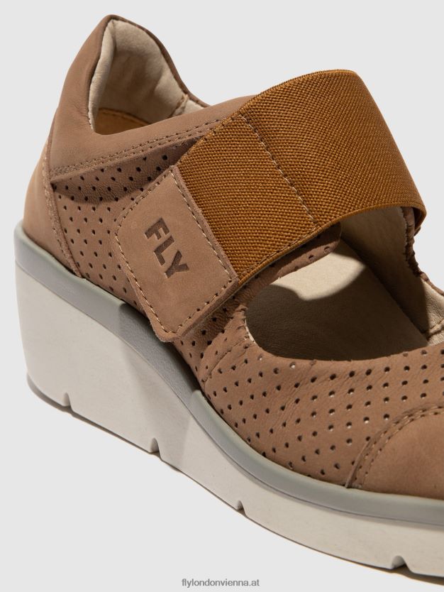 Klettverschlussschuhe naje583 Frauen Fly London ZV2XXB623 Sand