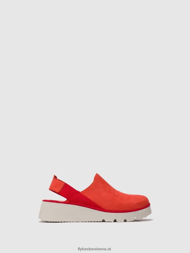 Slingback-Schuhe plog430 Frauen Fly London ZV2XXB644 Teufelsrot