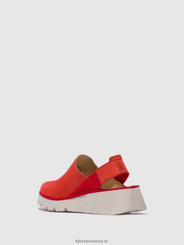 Slingback-Schuhe plog430 Frauen Fly London ZV2XXB644 Teufelsrot