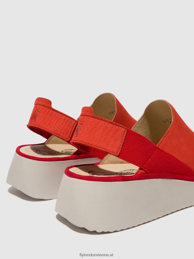 Slingback-Schuhe plog430 Frauen Fly London ZV2XXB644 Teufelsrot
