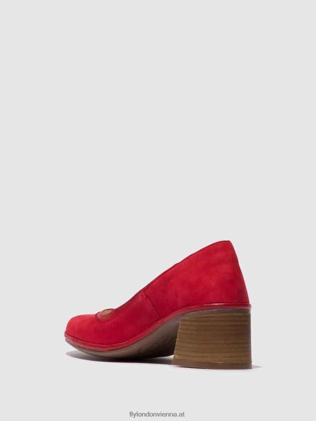 klassische Pumps Schuhe lade372 Frauen Fly London ZV2XXB690 Lippenstift rot