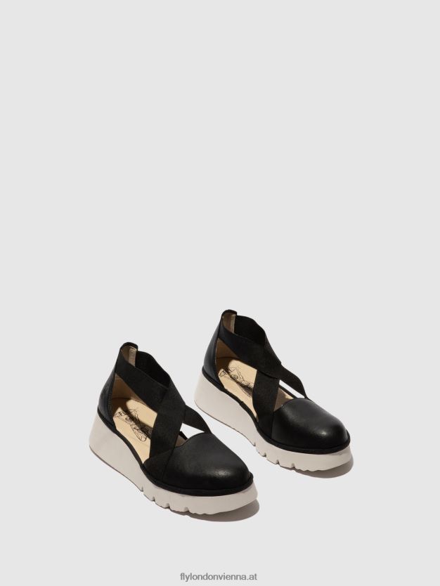 elastische Schuhe Pacy415 Frauen Fly London ZV2XXB661 Schwarz