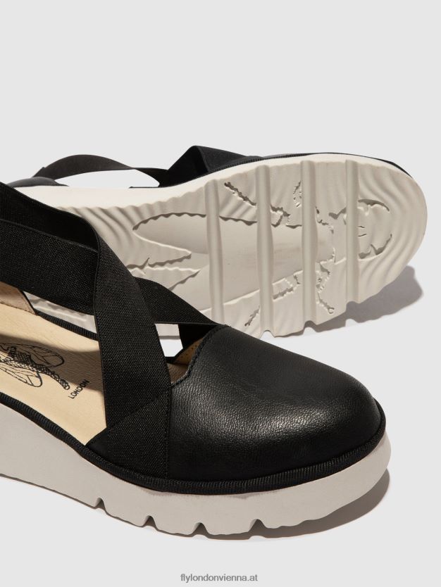 elastische Schuhe Pacy415 Frauen Fly London ZV2XXB661 Schwarz