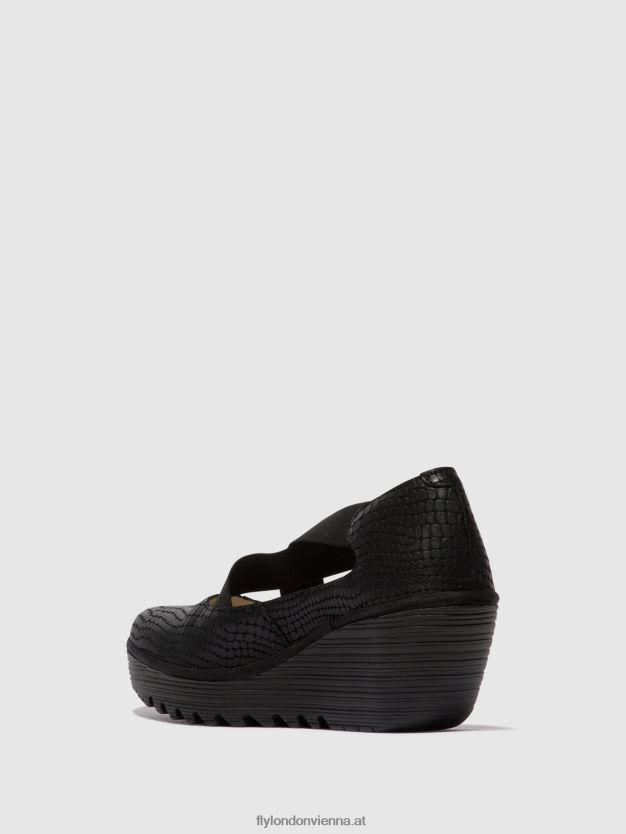 elastische Schuhe yoly402 Frauen Fly London ZV2XXB684 Schwarz