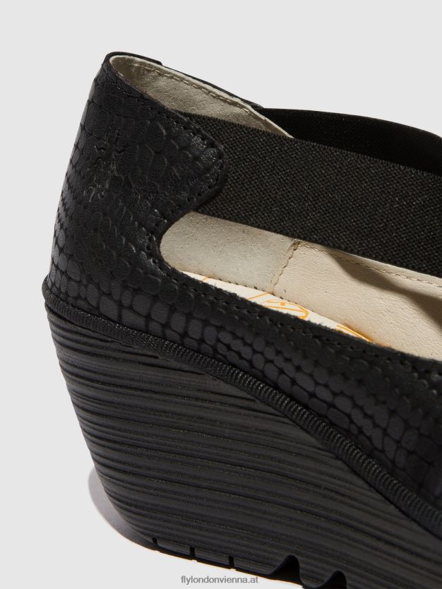 elastische Schuhe yoly402 Frauen Fly London ZV2XXB684 Schwarz