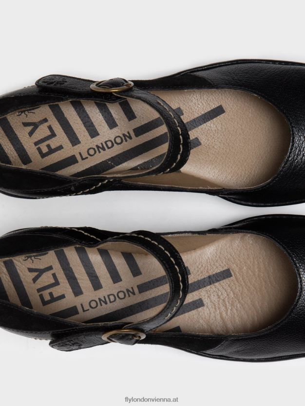 Mary Jane Schuhe yuko082 Frauen Fly London ZV2XXB701 Schwarz