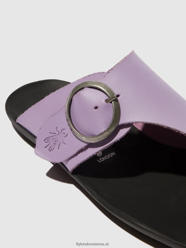 Pantoletten mit offener Zehenpartie, Mica758 Frauen Fly London ZV2XXB368 violett