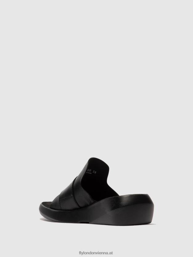 Schnallenpantoletten beyd925 Frauen Fly London ZV2XXB378 Schwarz