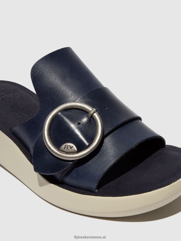 Schnallenpantoletten beyd925 Frauen Fly London ZV2XXB379 Blau
