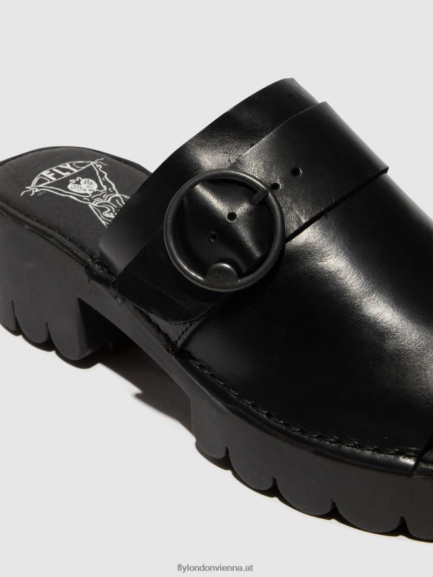 Schnallenpantoletten eple519 Frauen Fly London ZV2XXB370 Schwarz