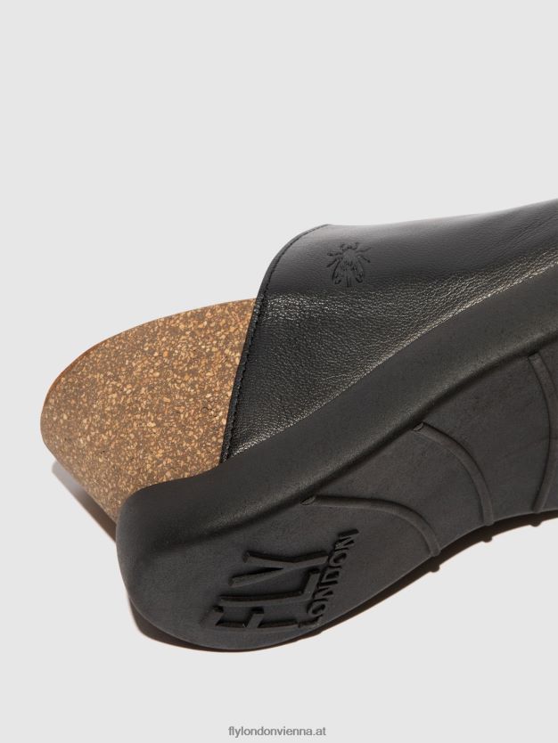 Slip-On-Pantoletten gino966 Frauen Fly London ZV2XXB366 Schwarz