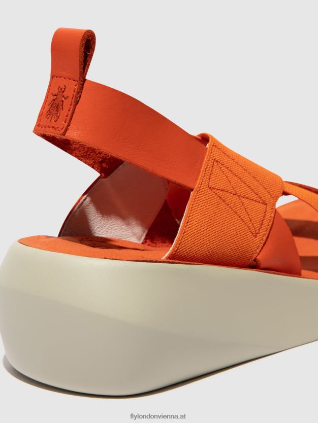 Crossover-Sandalen baji848 Frauen Fly London ZV2XXB590 Koralle