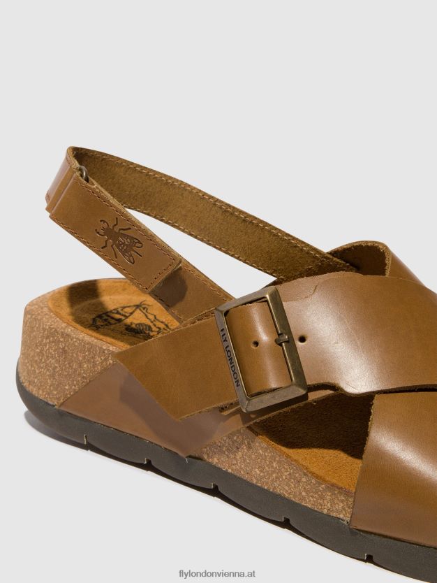 Crossover-Sandalen chlo852 Frauen Fly London ZV2XXB488 Kamel