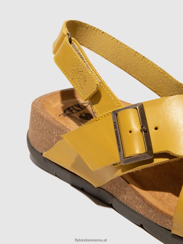 Crossover-Sandalen chlo852 Frauen Fly London ZV2XXB489 Senf
