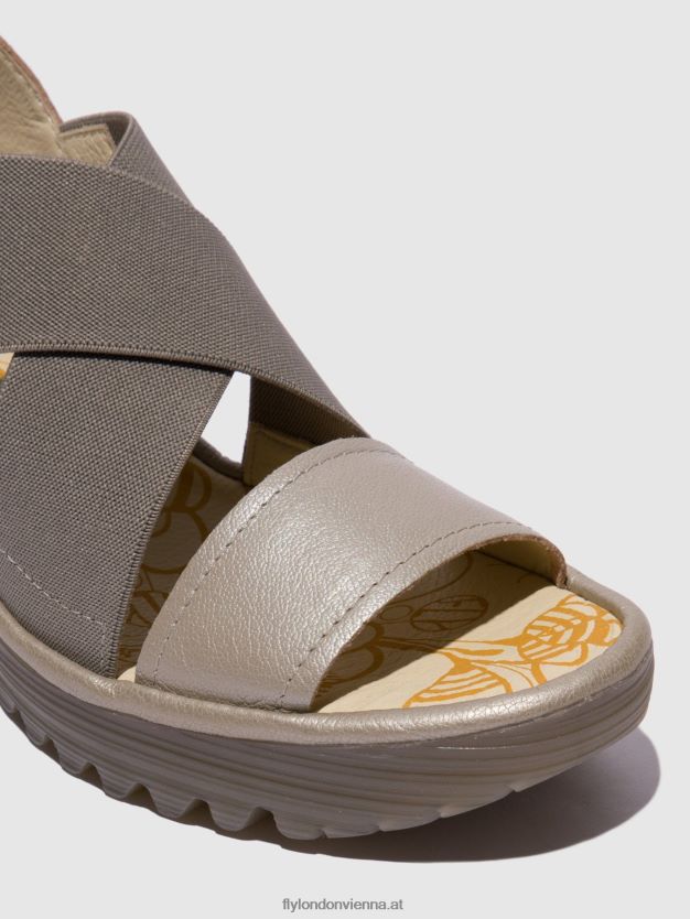 Crossover-Sandalen yaji888 Frauen Fly London ZV2XXB615 Silber