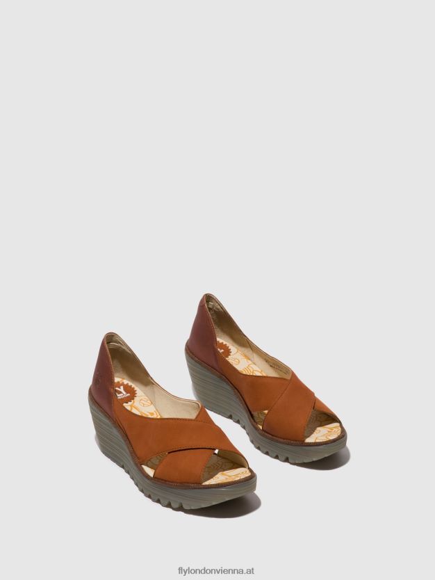 Crossover-Sandalen yoma307 Frauen Fly London ZV2XXB484 braun/kupfer