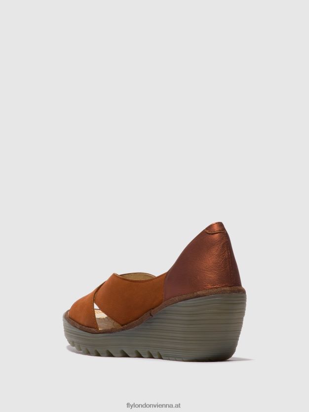 Crossover-Sandalen yoma307 Frauen Fly London ZV2XXB484 braun/kupfer