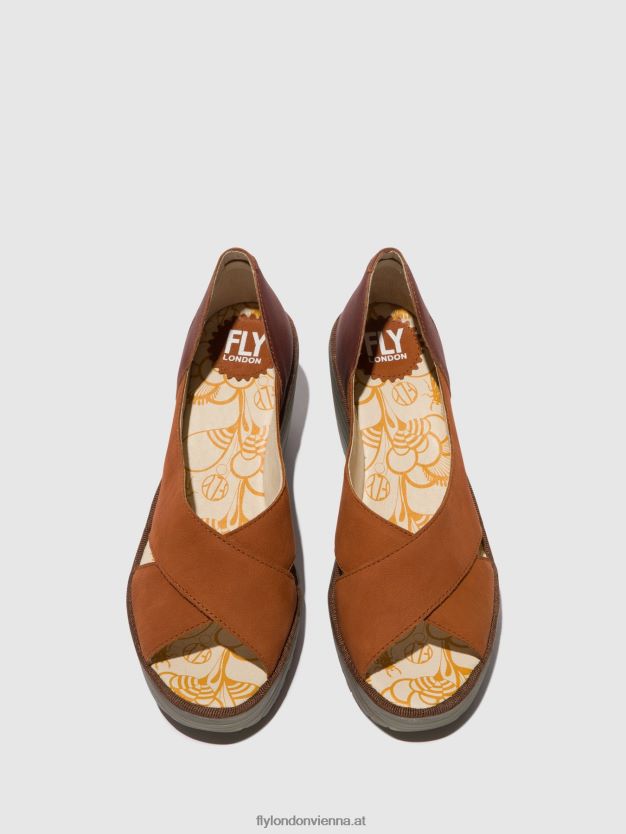 Crossover-Sandalen yoma307 Frauen Fly London ZV2XXB484 braun/kupfer