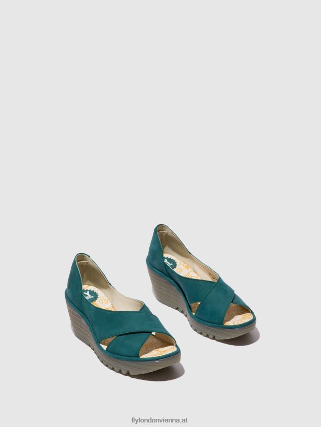 Crossover-Sandalen yoma307 Frauen Fly London ZV2XXB559 blaugrün