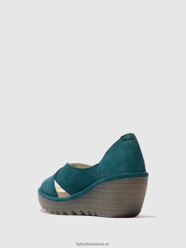 Crossover-Sandalen yoma307 Frauen Fly London ZV2XXB559 blaugrün