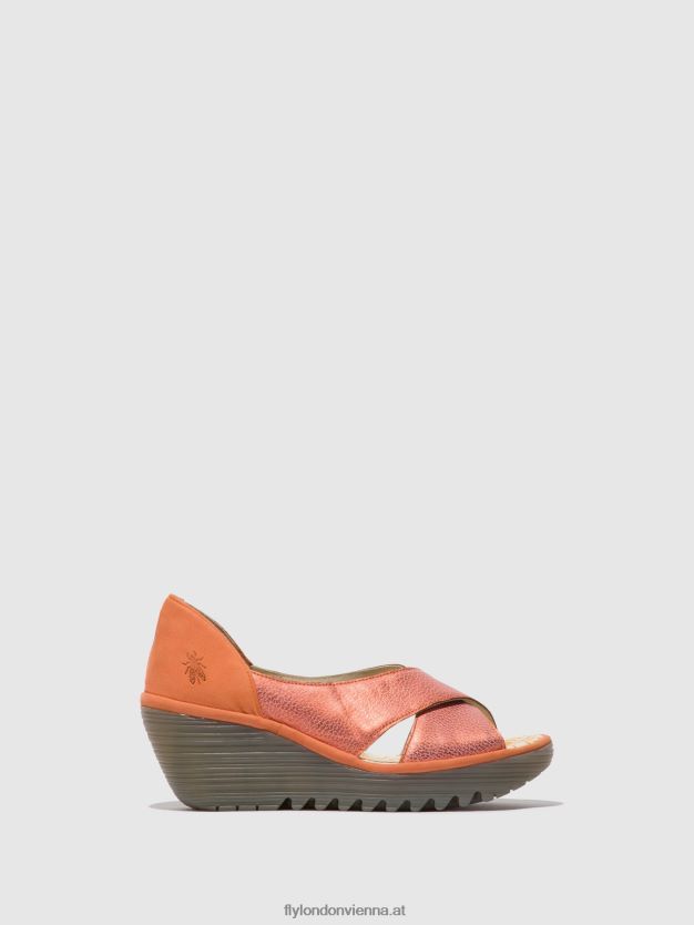 Crossover-Sandalen yoma307 Frauen Fly London ZV2XXB564 Lachs/Pfirsich