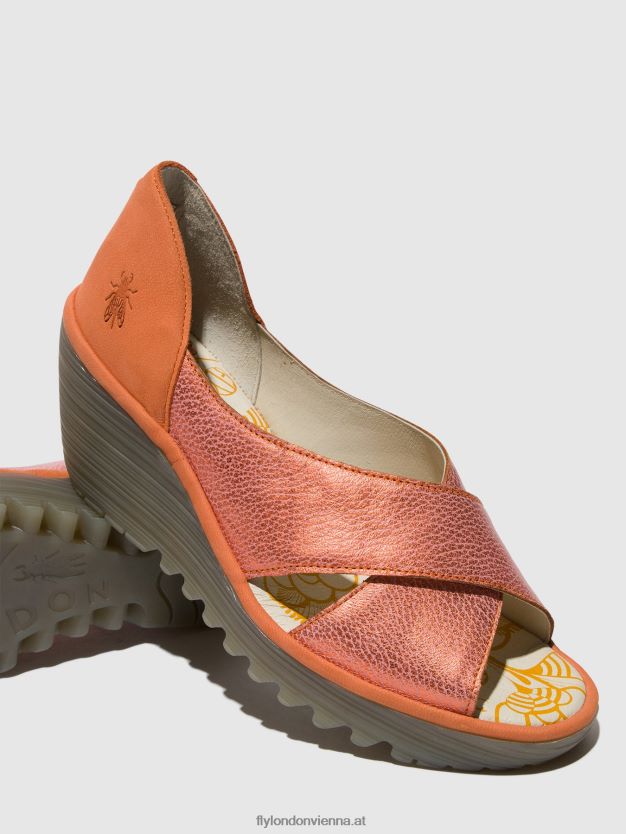 Crossover-Sandalen yoma307 Frauen Fly London ZV2XXB564 Lachs/Pfirsich