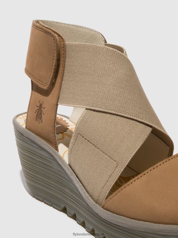 Crossover-Sandalen yuba385 Frauen Fly London ZV2XXB487 Sand