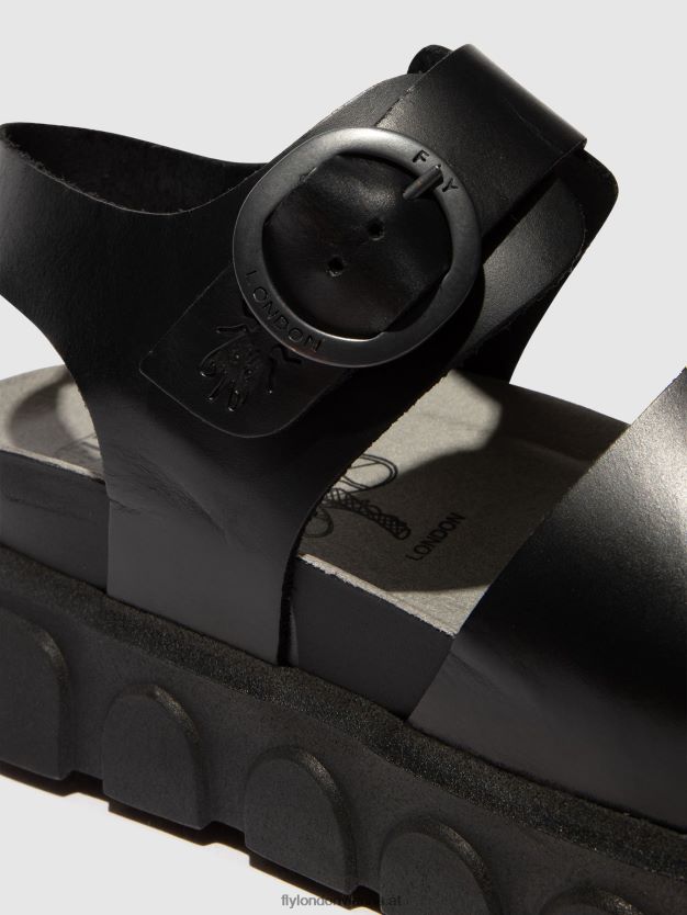 Knöchelriemensandalen cree947 Frauen Fly London ZV2XXB506 Schwarz