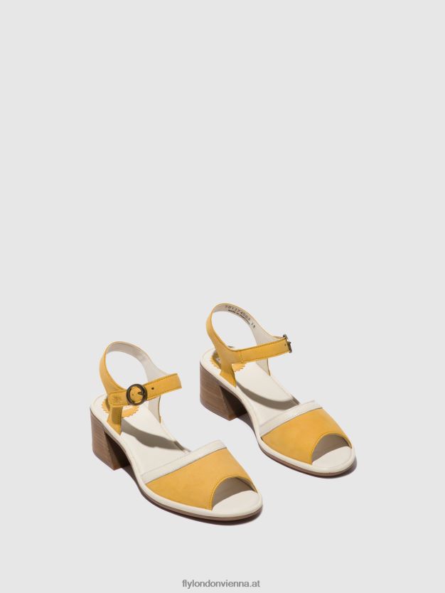 Knöchelriemensandalen lear374 Frauen Fly London ZV2XXB568 Hummel/Offwhite