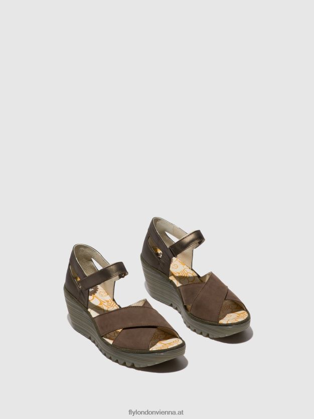 Knöchelriemensandalen yent365 Frauen Fly London ZV2XXB509 Zinn