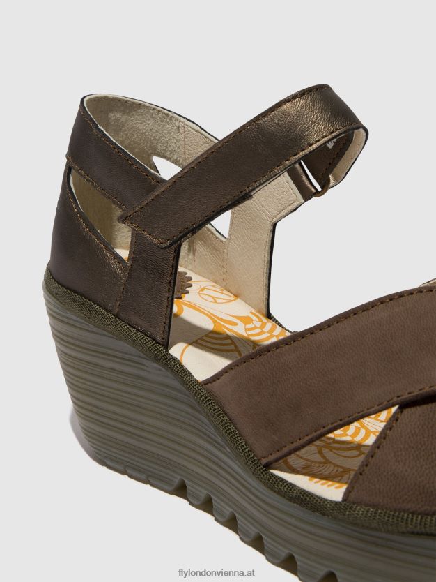 Knöchelriemensandalen yent365 Frauen Fly London ZV2XXB509 Zinn