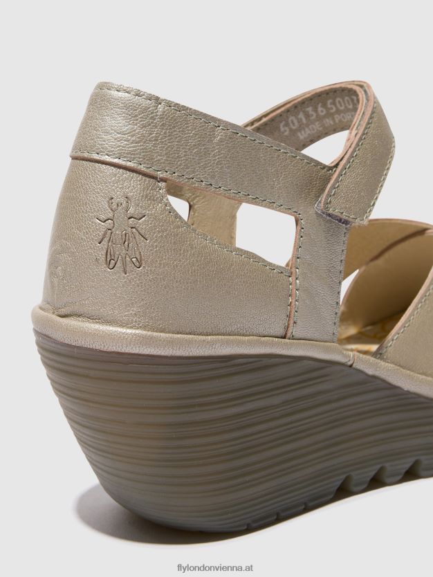 Knöchelriemensandalen yent365 Frauen Fly London ZV2XXB565 Silber