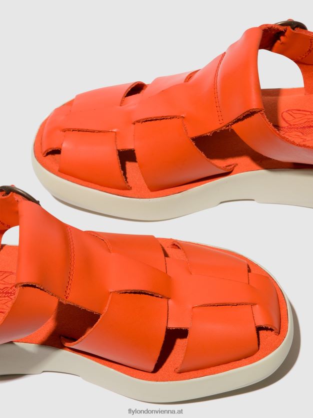 Riemchensandalen bawe842 Frauen Fly London ZV2XXB428 Koralle