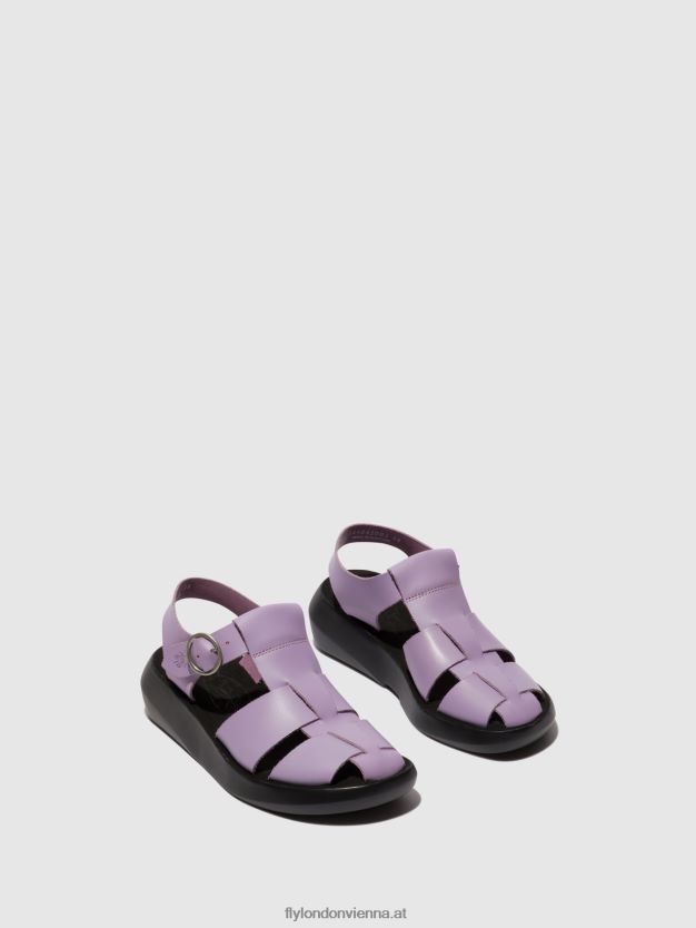 Riemchensandalen bawe842 Frauen Fly London ZV2XXB429 violett