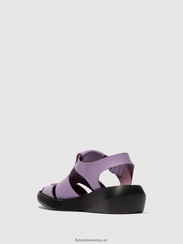 Riemchensandalen bawe842 Frauen Fly London ZV2XXB429 violett