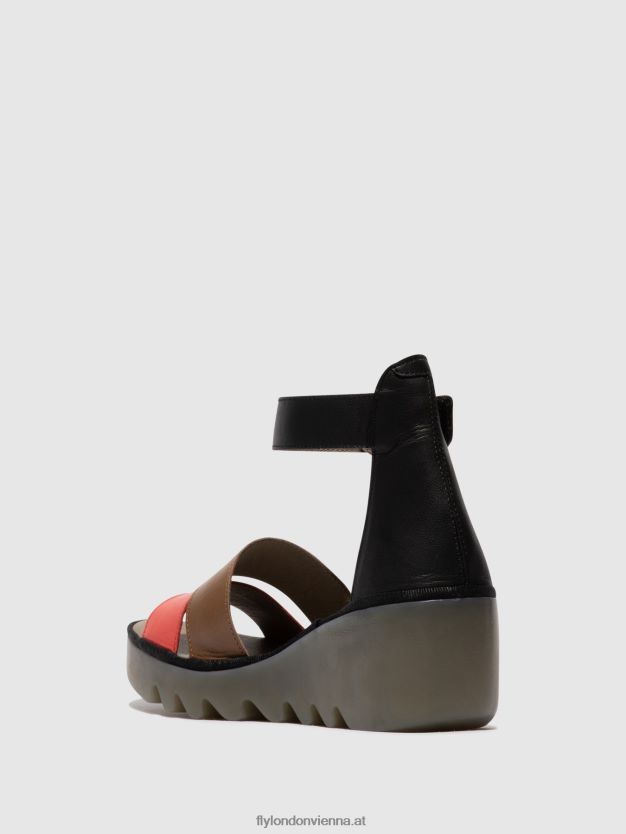 Riemchensandalen bono290 Frauen Fly London ZV2XXB423 himbeer/gemahlen/schwarz