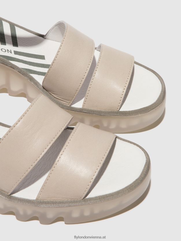 Riemchensandalen bono290 Frauen Fly London ZV2XXB427 Wolke/Schwarz