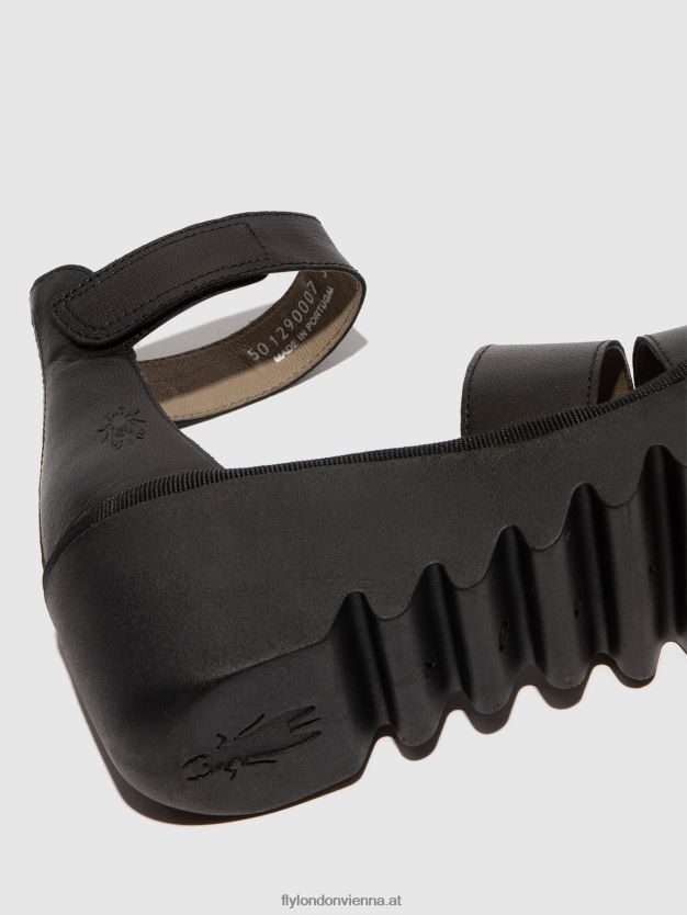 Riemchensandalen bono290 Frauen Fly London ZV2XXB430 Schwarz