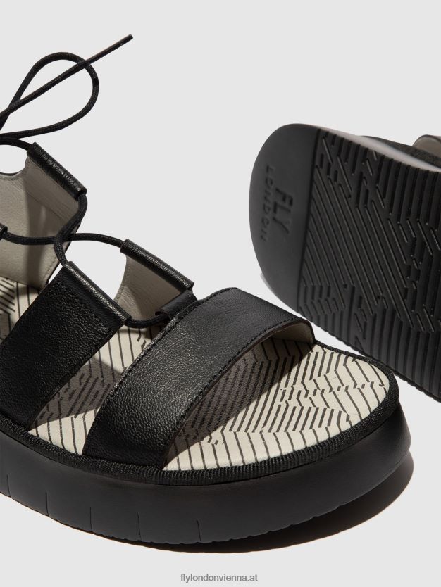 Riemchensandalen caio363 Frauen Fly London ZV2XXB573 Schwarz