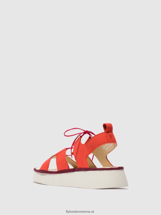 Riemchensandalen caio363 Frauen Fly London ZV2XXB575 Teufelsrot