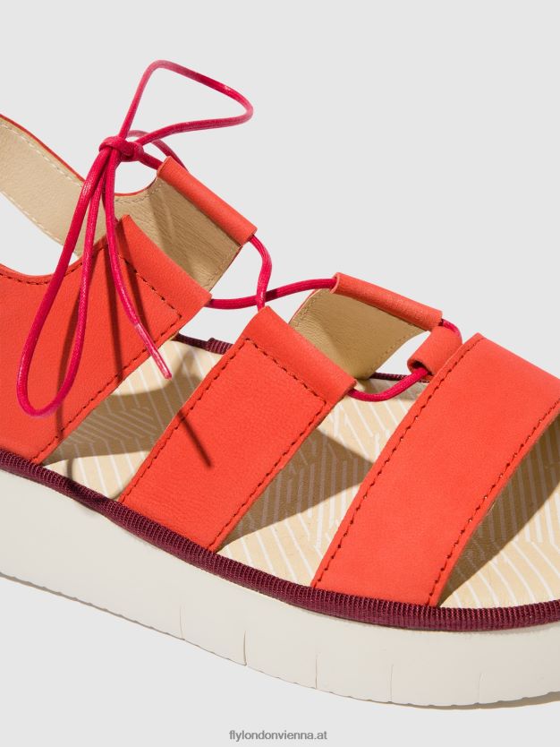 Riemchensandalen caio363 Frauen Fly London ZV2XXB575 Teufelsrot