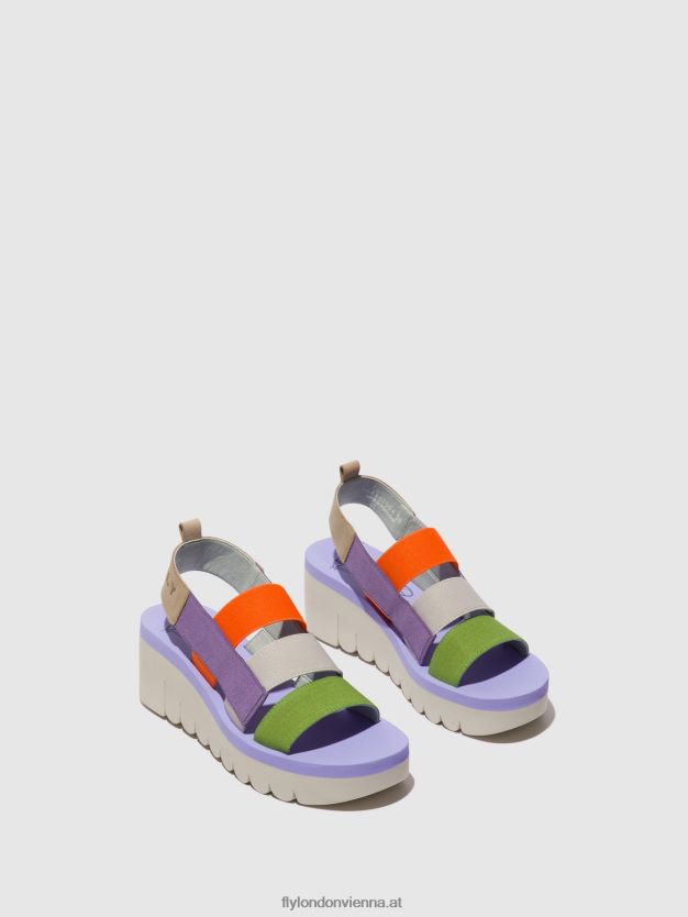 Riemchensandalen yere847 Frauen Fly London ZV2XXB425 Multi (Viola)