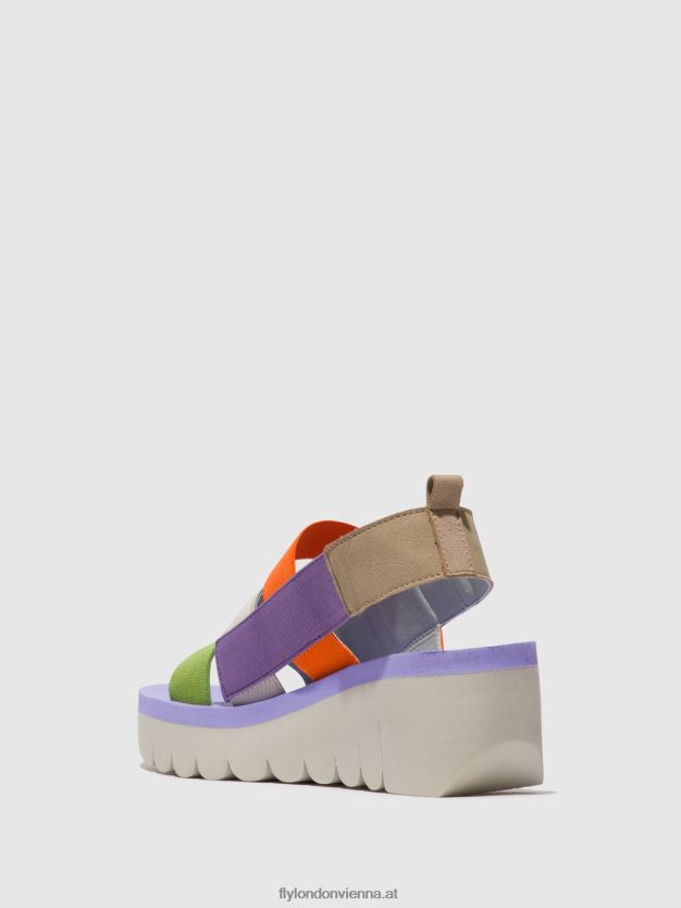 Riemchensandalen yere847 Frauen Fly London ZV2XXB425 Multi (Viola)