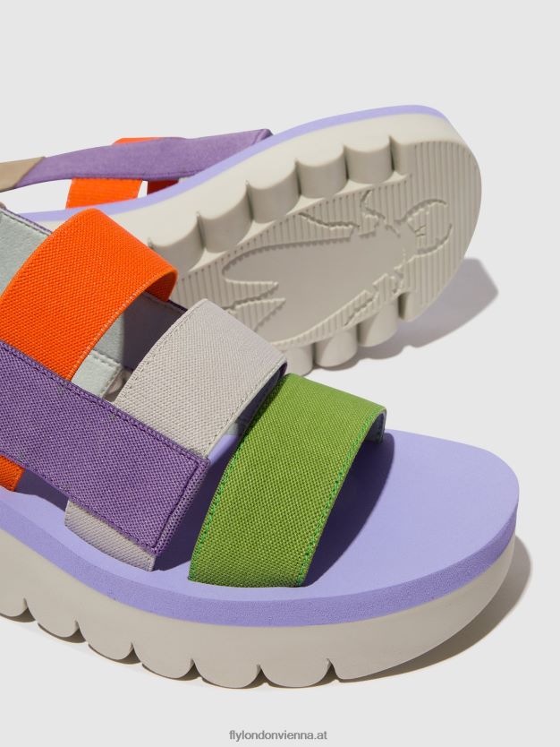 Riemchensandalen yere847 Frauen Fly London ZV2XXB425 Multi (Viola)