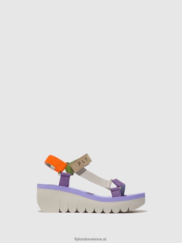Sandalen mit Klettverschluss yefa726 Frauen Fly London ZV2XXB395 mehrfarbig (Viola)