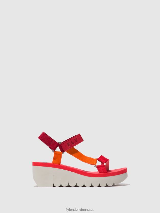 Sandalen mit Klettverschluss yefa726 Frauen Fly London ZV2XXB529 mehrfarbig (rot)