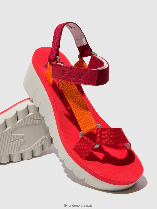 Sandalen mit Klettverschluss yefa726 Frauen Fly London ZV2XXB529 mehrfarbig (rot)